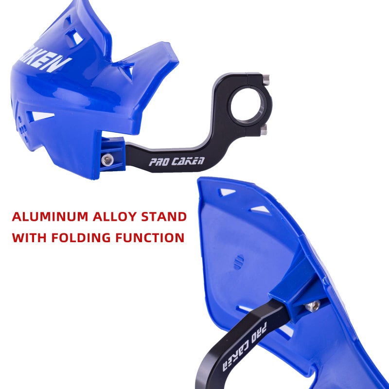 PRO CAKEN Universal 7/8"" 22mm and 1 1/8"" 28mm Handle Bar Hand Guards CNC Bracket for Dirt Bike Motocross ATV Scooter for CRF KLX KX LTR TRX SX SXF EXC XCW Grizzly Hawk 250 Bicycles-Blue - Image 5
